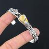 Maligano Jasper Stone 925 Sterling Silver Wife Artisan Wedding Unique New Bangle