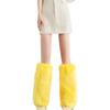 Y2K Furry Leg Warmers 40cm Long Tube Sock Foot Cover Lolita Boots Cover  JK