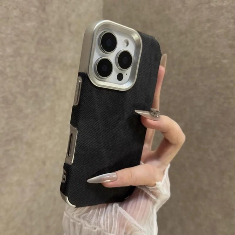 Ковбойский тканевый чехол для телефона для iPhone 17 Air 16 15 14 13 12 Pro Max 11 Plus Джинсовый мягкий бампер Броня Ретро Винтажный чехол Funda
