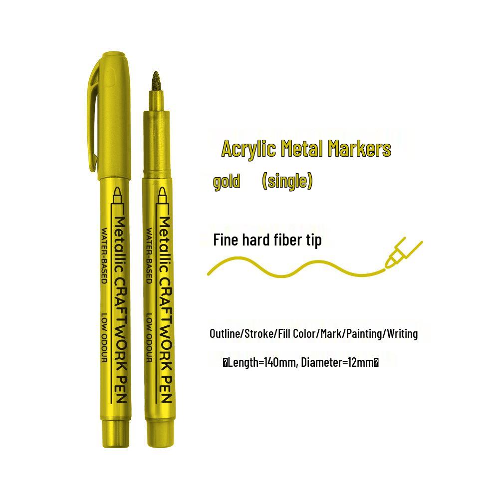 Золотые и серебряные металлические маркеры с мягким наконечником для журналов и мероприятий