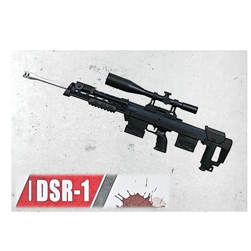 UnoDosTres масштаб 1/6, пластиковая модель снайперской винтовки, набор из 6 видов, подвижные, с цветовой кодировкой, не требуется клей, реалистичная модель с деталями