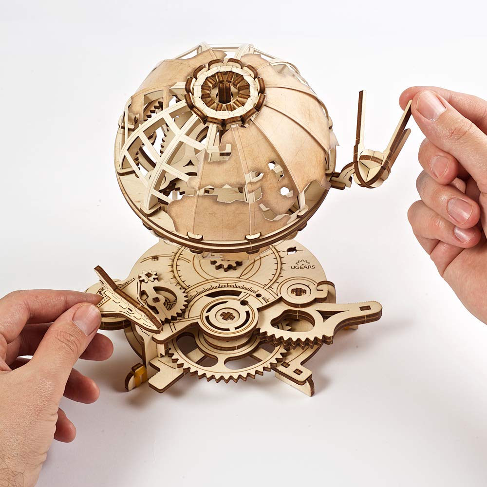 Ugears Механическая Земля Деревянная Поделка Без Клея или Инструментов Легко Собрать для Взрослых Пазл, Модель, Требуется,