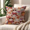 Cartoon Japanese Lucky Cat cute cushion cover Pillow Cover Decoration Room Home Sofa living Office Car Nordic Simplicity