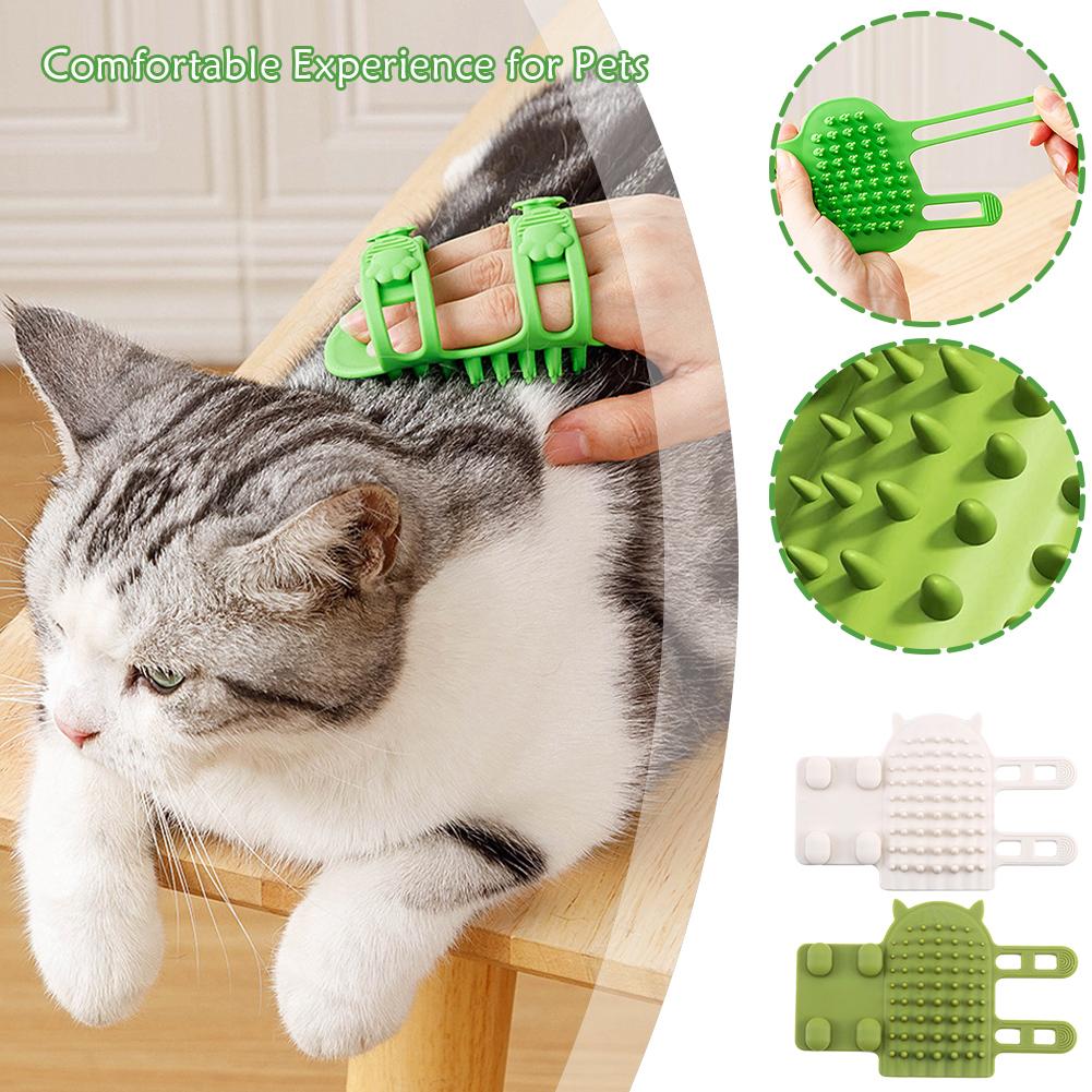 Pet Massage Brush Dog Cat Hair Removal Comb Self Cleaning Chair Silion Grooming Scratch Brush Wall Tool Rubbing Soft Cat Co D0J4