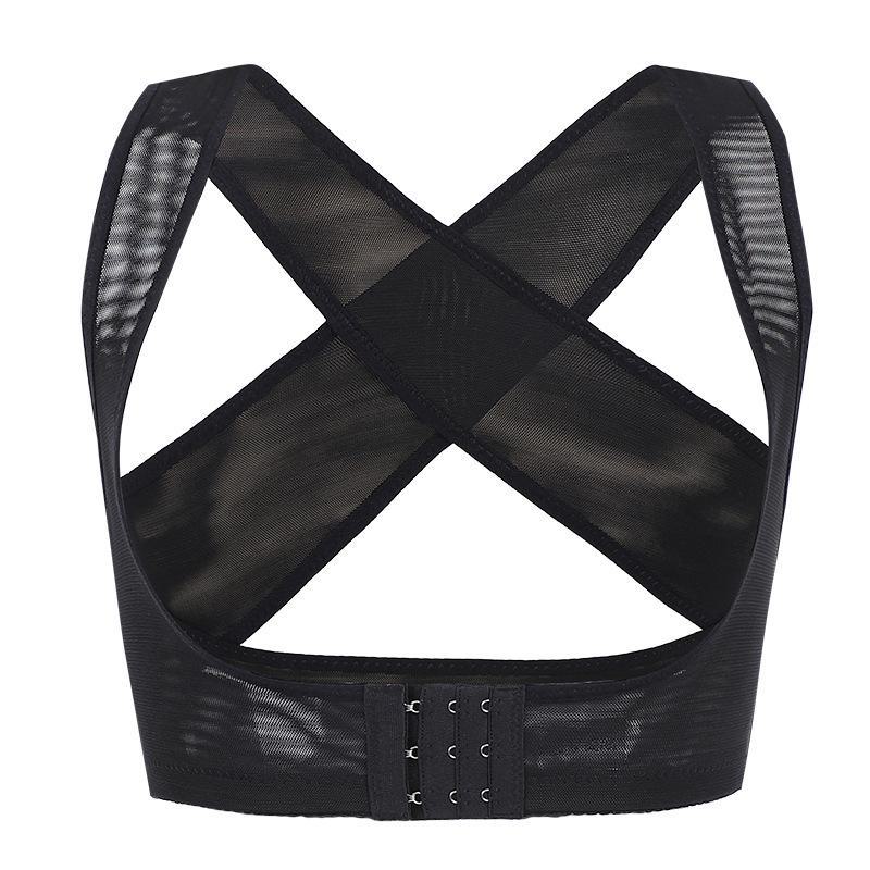 Бюстгальтер с тремя рядами пряжек и антигорбуньями для красивой спины и расширения груди