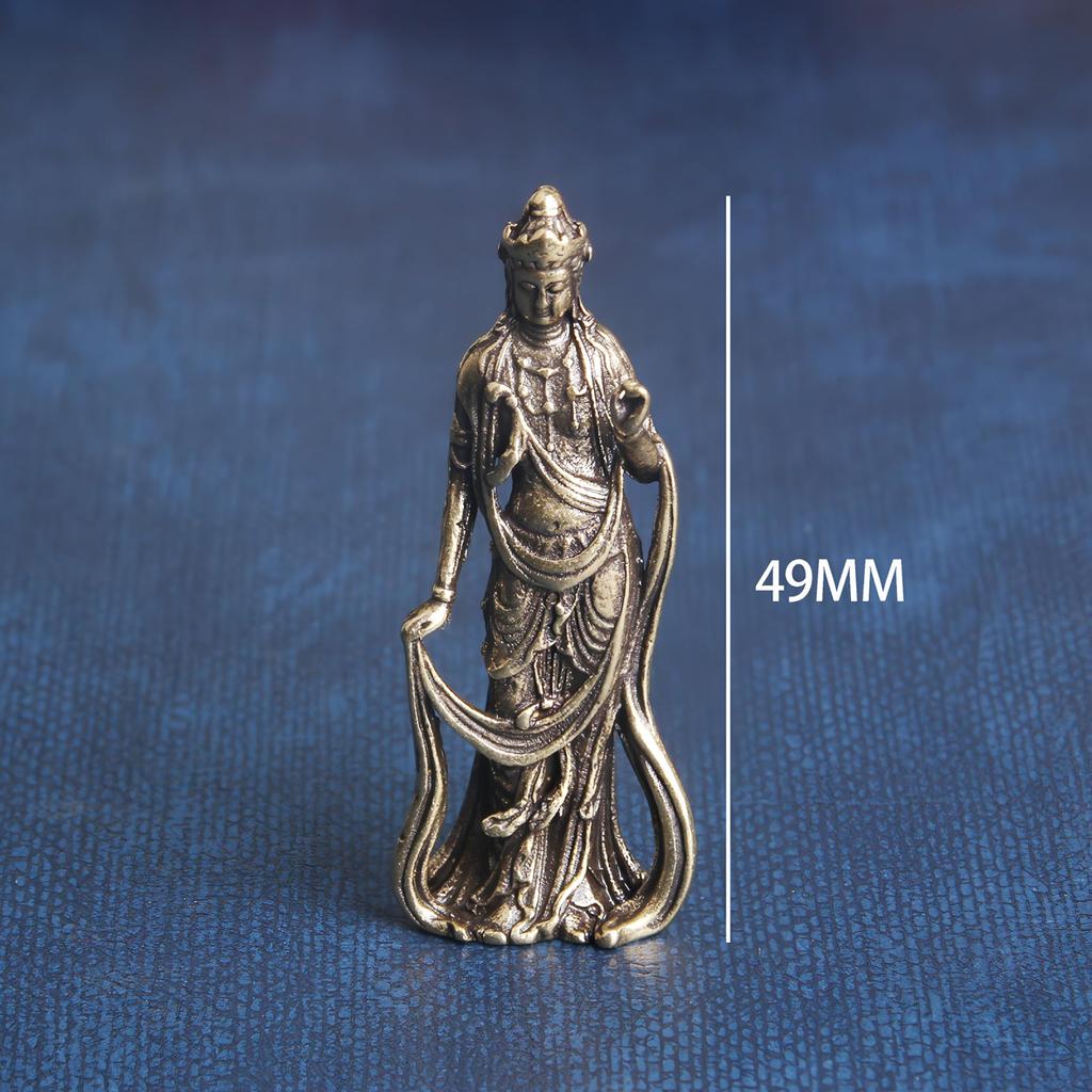 Kannon Bodhisattva Buddha Statue, Mini Size, 5cm, Amulet, Figurine, Protection from Evil, Standing Statue, Mini Figure, Eye-Opening Ceremony