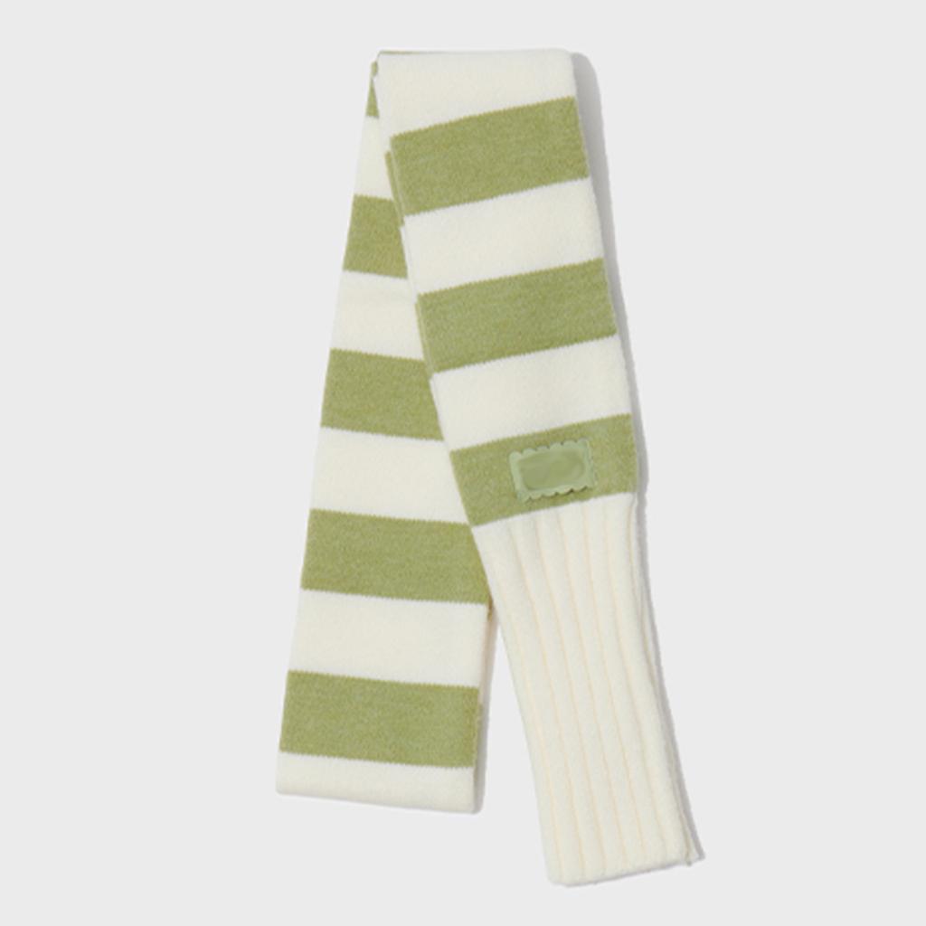 Нишевый дизайнерский полосатый вязаный шарф женский зимний вогнутой формы декоративный высококлассный шарф