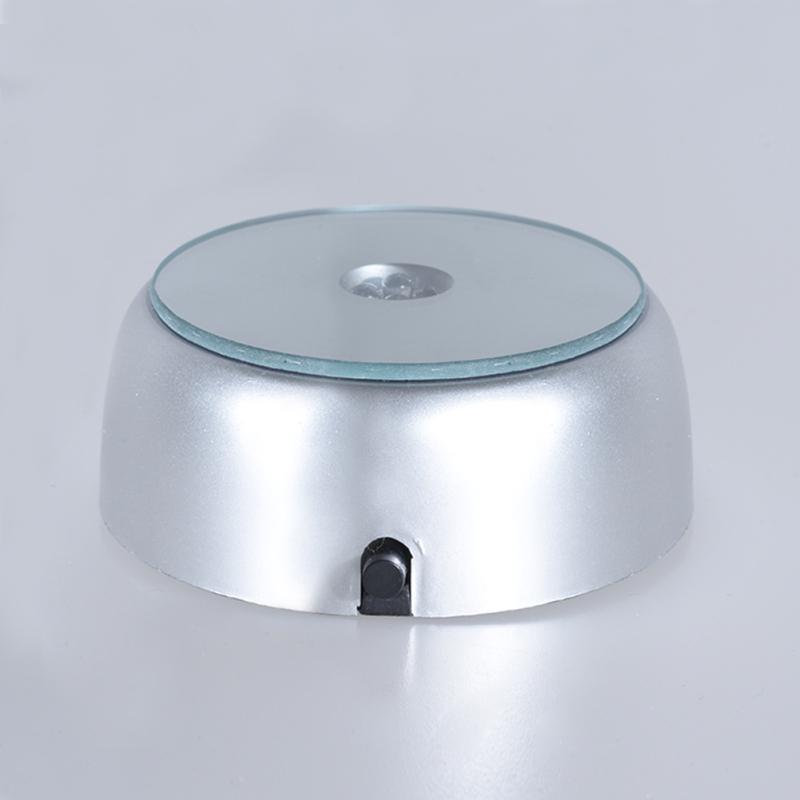 4 светодиодных светящихся основания, красочная круглая подставка для коктейлей, хрустальное стекло, прозрачные предметы