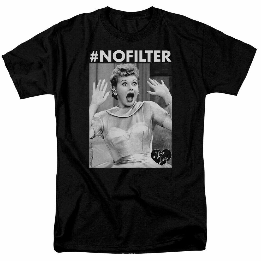 I Love Lucy No Filter T Shirt Licensed TV Show Tee Black