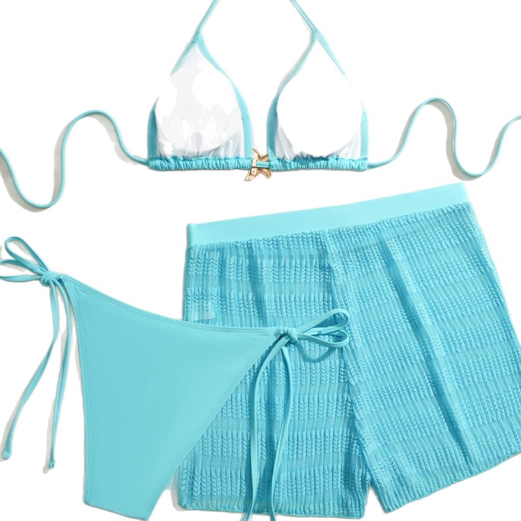 1011 new European and American sexy bikini women's split swimsuit women's triangular swimsuit bikini