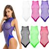 Womens One-piece Erotic Underwear Sexy Fishnet Bodystockings Jumpsuits See-through Stretchy Bodysuits Nightwear