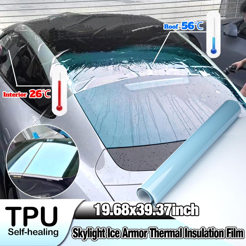 1M VLT79% Rainroof sunroof ppf protection film anti fouling TPU Car Skylight Ice Armor Blue Black Car Paint Protection Film