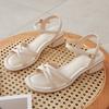 Sandals Summer Women's Fashion and Comfort 2025 New Thick Heel One-word Buckle Korean Version Casual Middle Heel Outer Women's Shoes