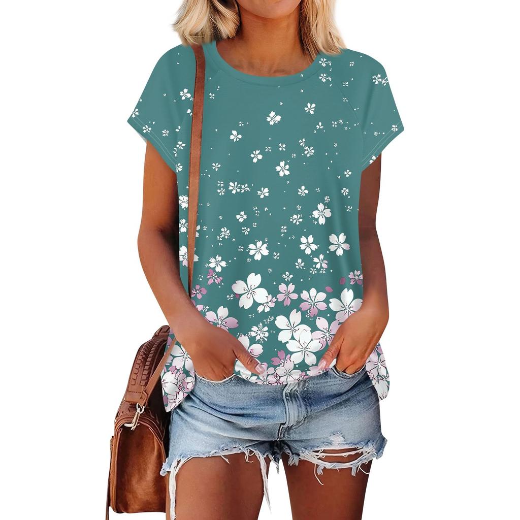 Женские футболки с коротким рукавом, милые туники с круглым вырезом, топы, базовые футболки, блузки, свободный пуловер