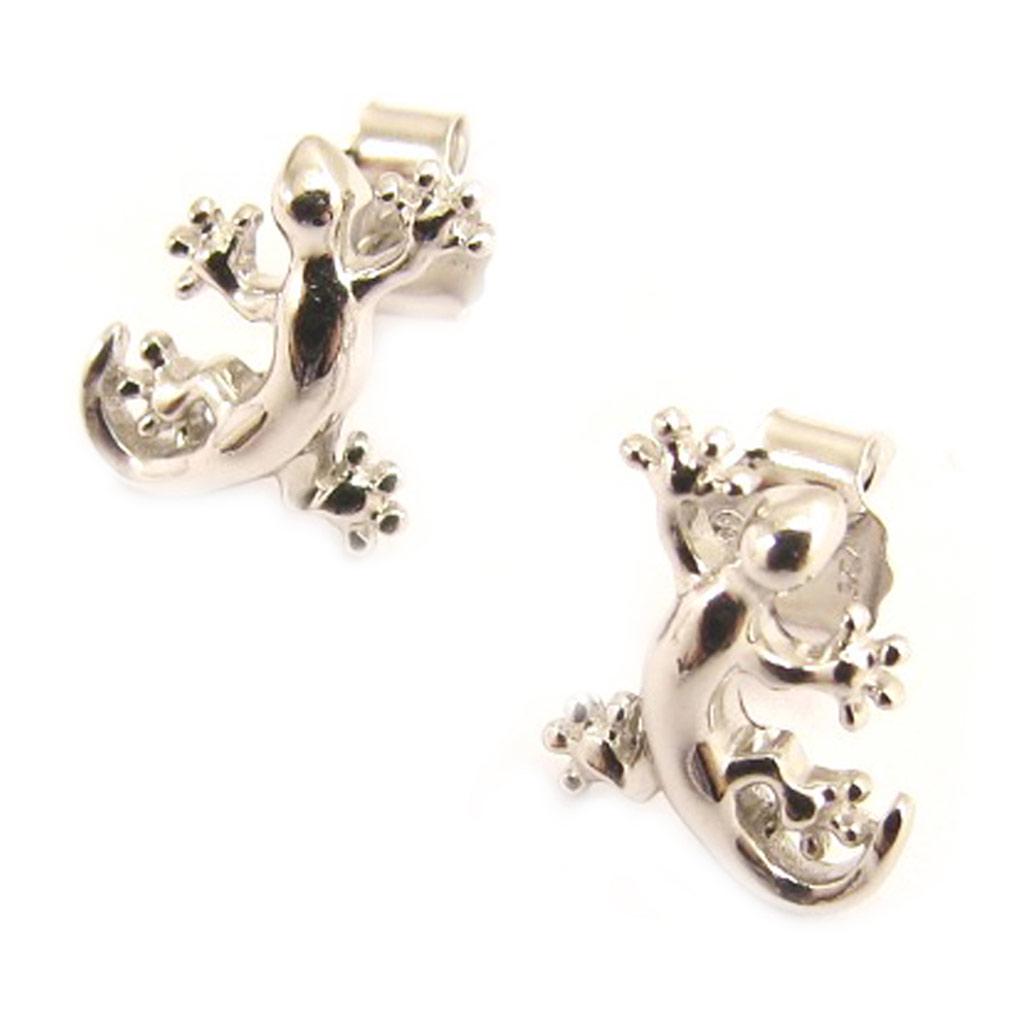 Les Trésors De Lily [L5020] - Серебряные серьги «Саламандра» (родиевое покрытие) - 10х6 мм