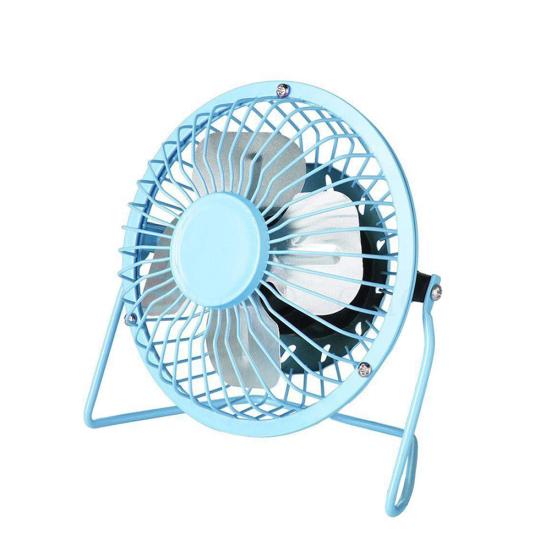 4 inch Portable Metal Mute Table USB Charged Cooling Fan Home Office Air