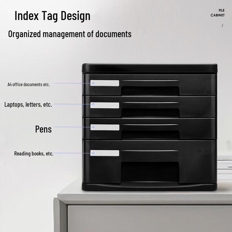 Deli 9772 Desktop File Cabinet with Lock