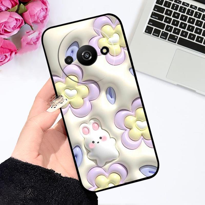 Мягкий чехол для Redmi A3 A3x 4G Силиконовый TPU Чехол для телефона для Xiaomi Redmi A3 Pro Модный Роскошный Печать Coque Fundas Защитный
