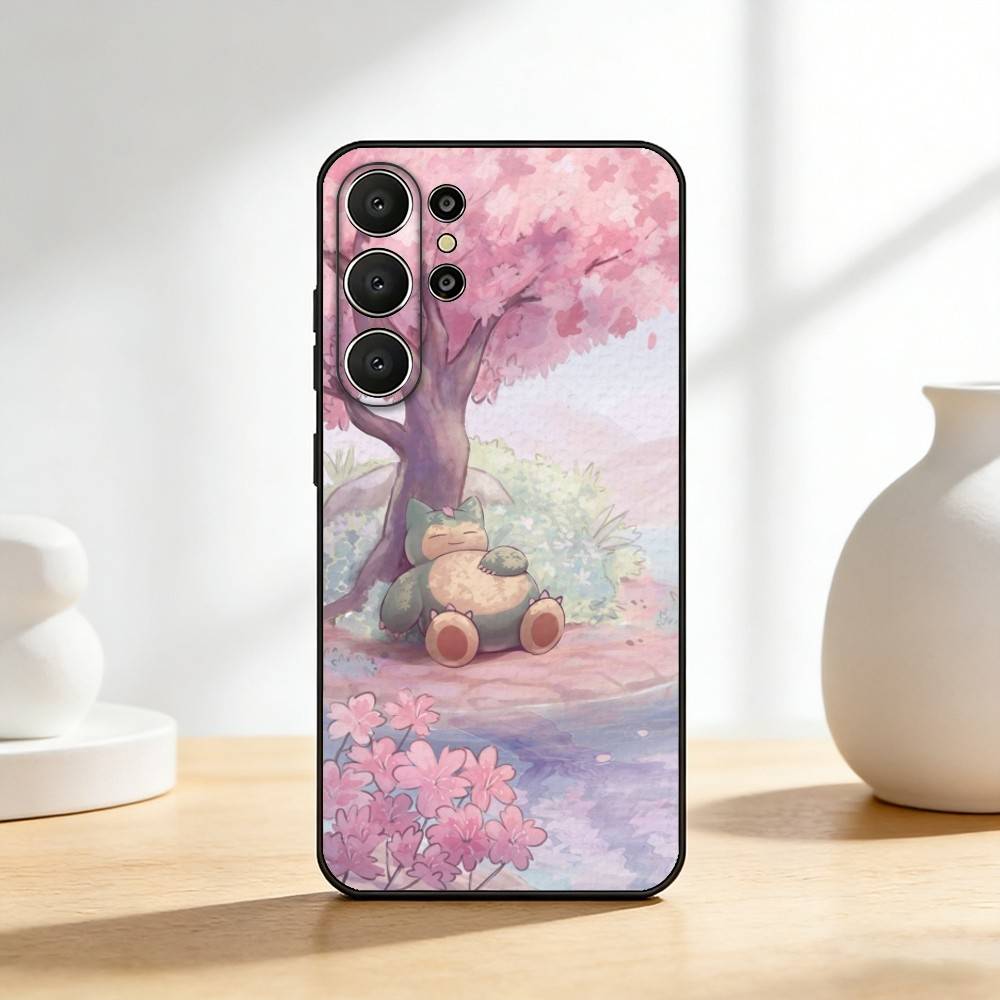 Cute S-Snorlax-x Sleep Phone Case For Samsung S26,S25,S24,S21,S22,S23,S30,Ultra,S20,FE,Lite,10,9,Black Cover