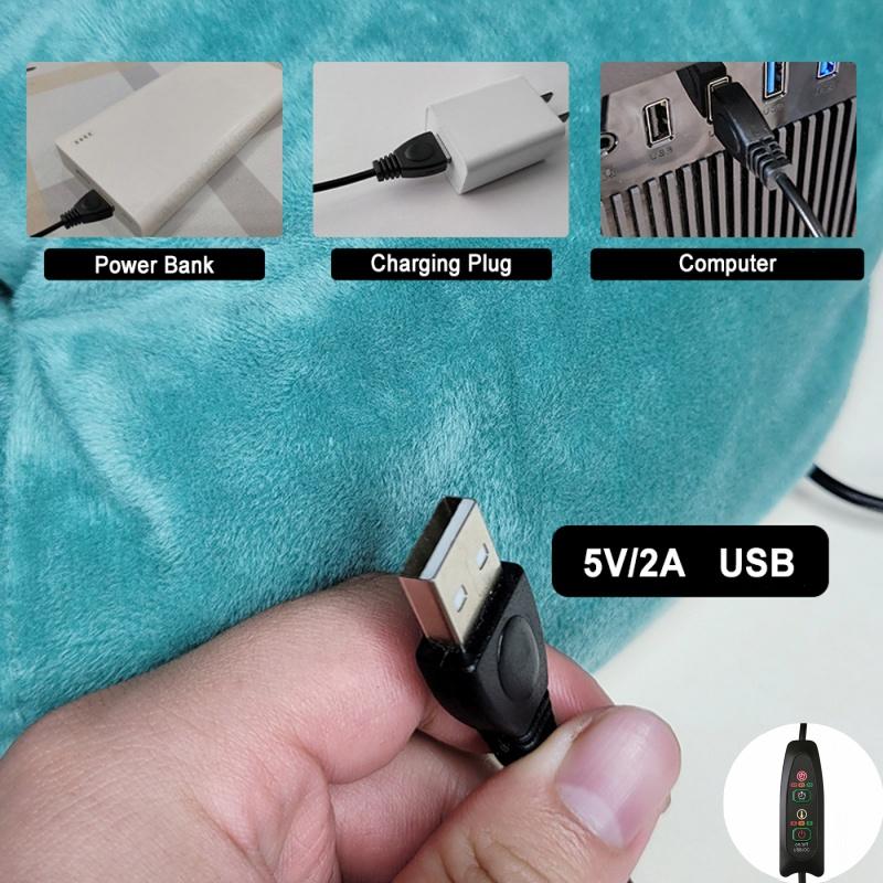 Грелка для ног USB с тремя скоростями и регулятором температуры, таймером, грелка для обуви, бытовая грелка, мягкая плюшевая грелка для ног, нагреватель