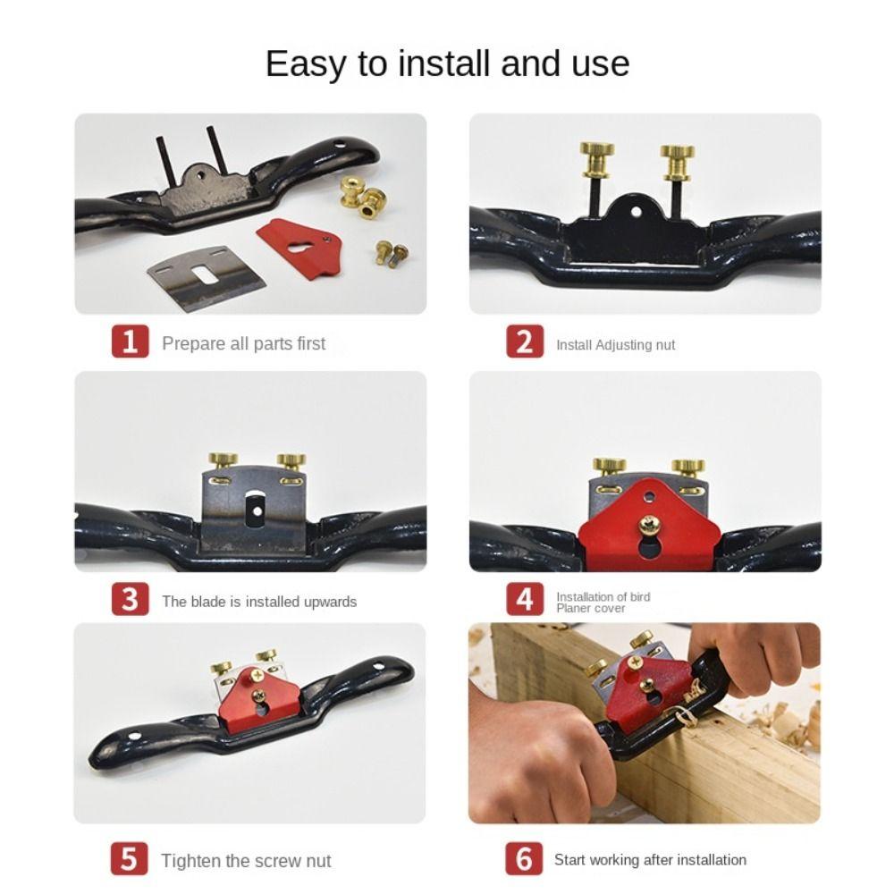 Metal Cutting Hand Planer Adjustable Edge Spoke Planer 9 Inch Manual Planer Woodworking Tools