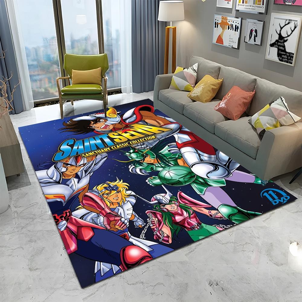 Ретро Saint Seiya ковер с рисунком аниме для дома, гостиной, спальни, дивана, коврика, декор, детский игровой коврик, нескользящий напольный коврик