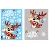 2024 Christmas Decorative Glass Window Stickers Santa Claus Snowman Elk Scene Layout Electrostatic Wall Sticker Happy New Year