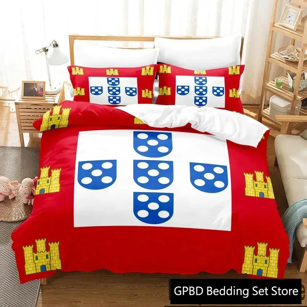 3D Print Portugal Flag Comfortable Duvet Quilt Cover Pillowcase Bedding Set Children Bedroom Decoration Home Textile