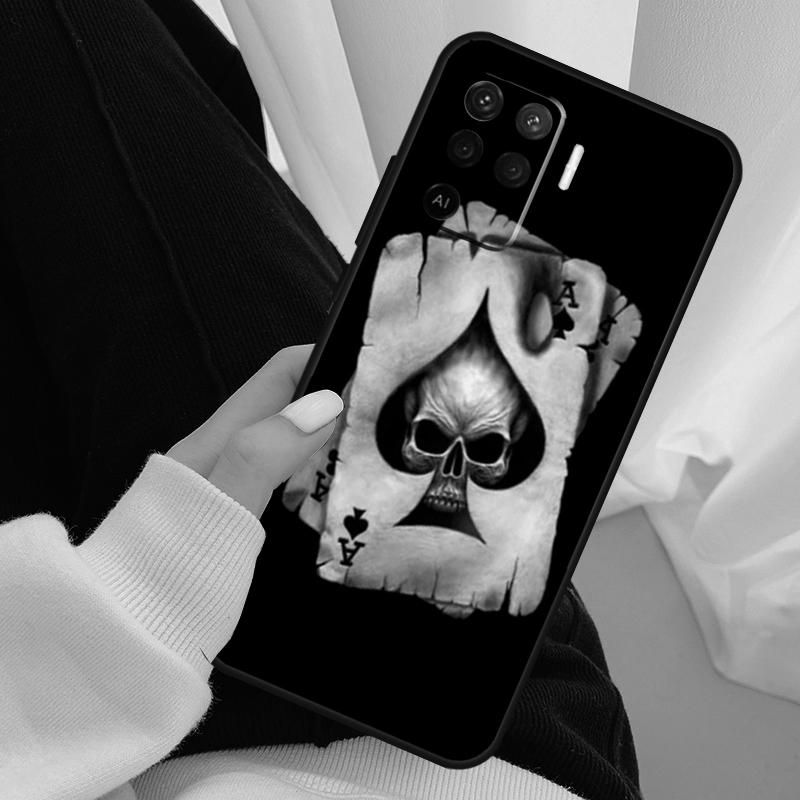 Кейс для телефона Oppo A40 A60 A80 A5 Pro A15 A16 A17 A57 A77 A94 A74 A54 A76 A96 A18 A38 A58 A78 A98 с изображением пиковой дамы