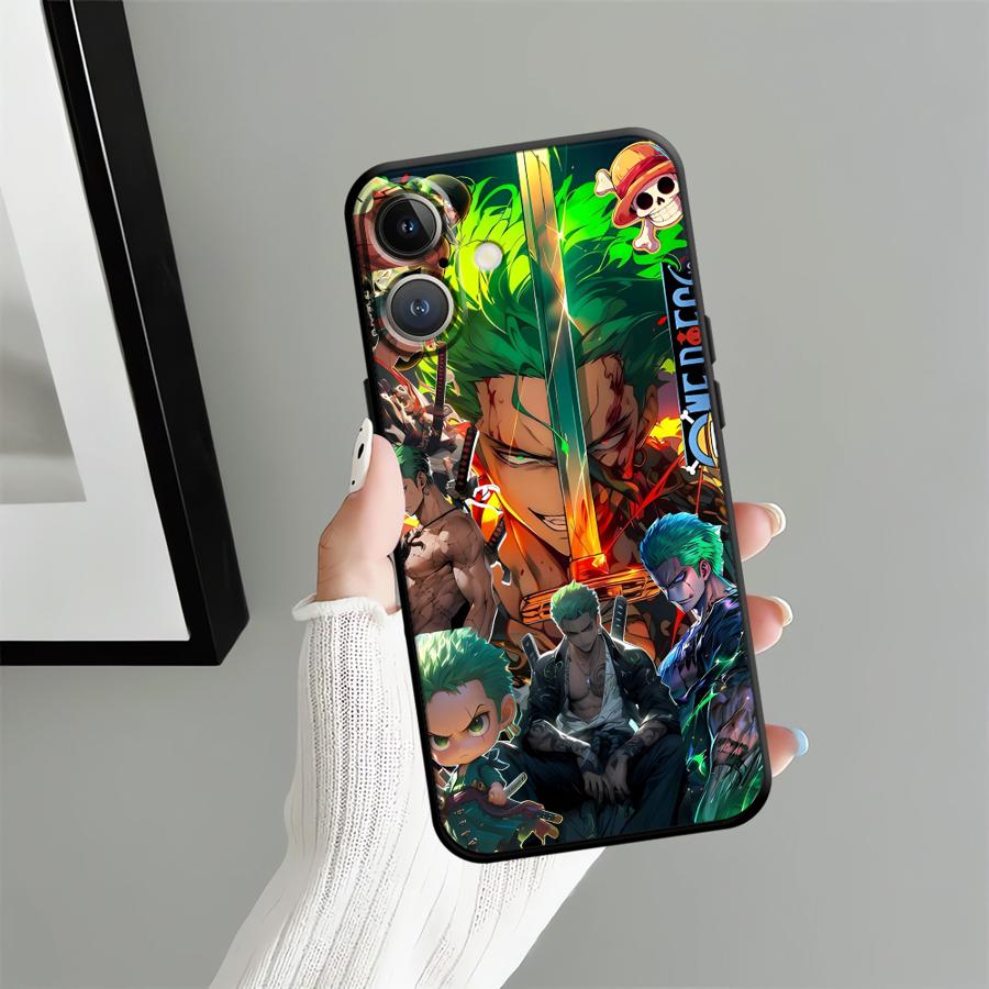 Чехол для iPhone 15 Plus X XS XR 13 Mini 12 SE 17Air 17 16 Pro Max 11 14 7 8 Funda Чехол для телефона Аниме Luffy Zoro