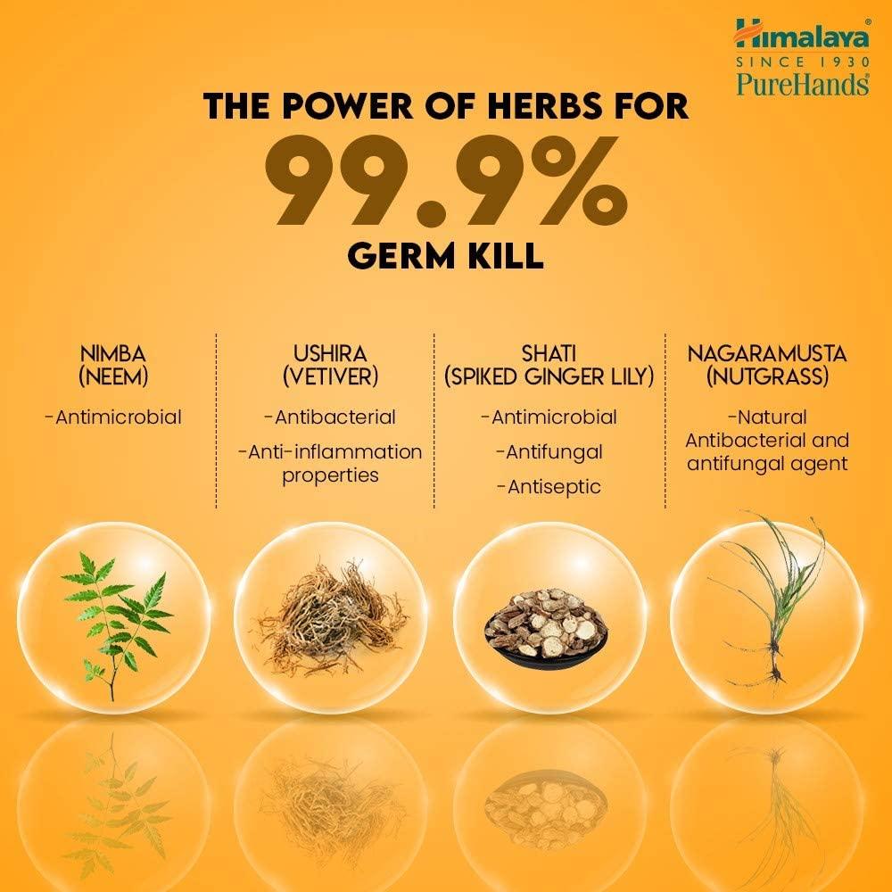Himalaya Pure Hands Оранжевый антисептик для рук 100 мл Упаковка 1 шт. Гель на спиртовой основе быстросохнущий для защиты от микробов и свежести чистых рук