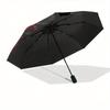 Skull Roses Automatic Folding Umbrella  8 Ribs, Durable Iron Frame, Bright Color Pattern Compact Travel Umbrella, Suitable for Outdoor, Beac