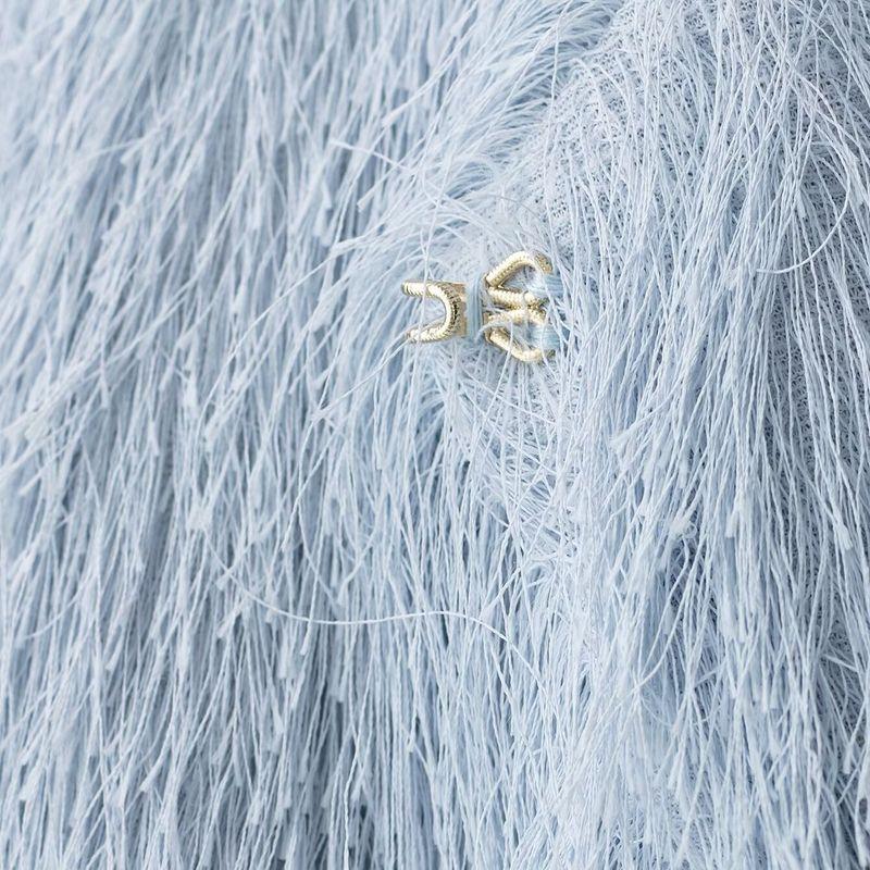 Kaslead Новая женская одежда Западный стиль Мода Простая декорированная куртка с кисточками 8376857 406