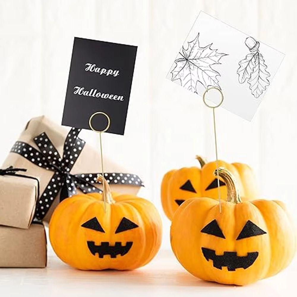 20Pcs Metal Cards Stand Heart Shape Cake Greeting Card Holder Postcard Clip for Wedding Party