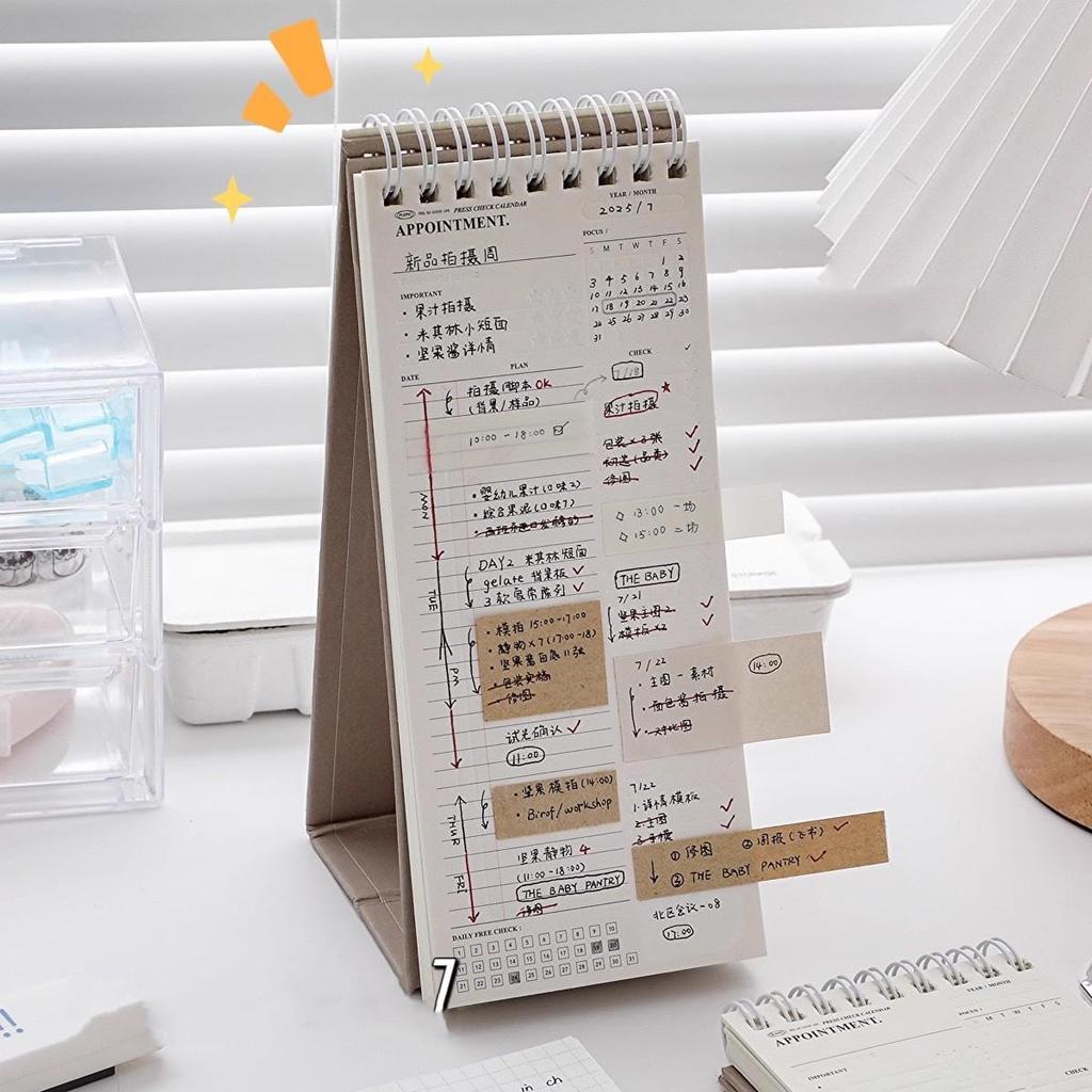 Press Check Calendar Type Monthly Plan Book Appointment Agenda Schedule Checklist Memo Notebook