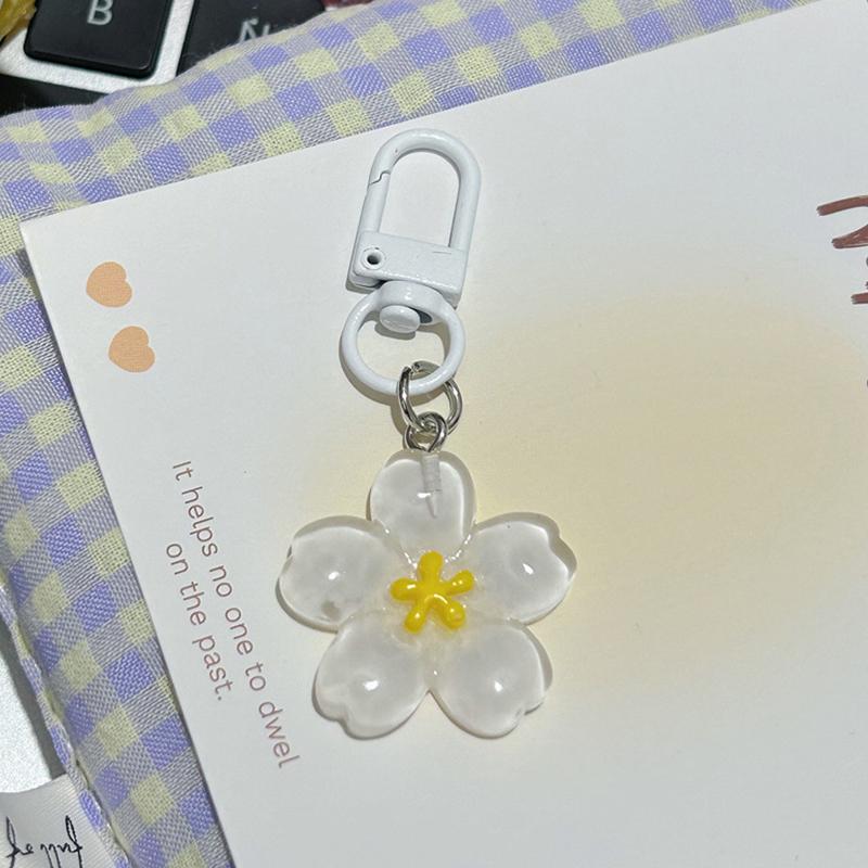 Прозрачный кулон в виде цветка сакуры, брелок для девочек, женщин, брелок, милый, креативный, аксессуары для украшения рюкзака, подарки