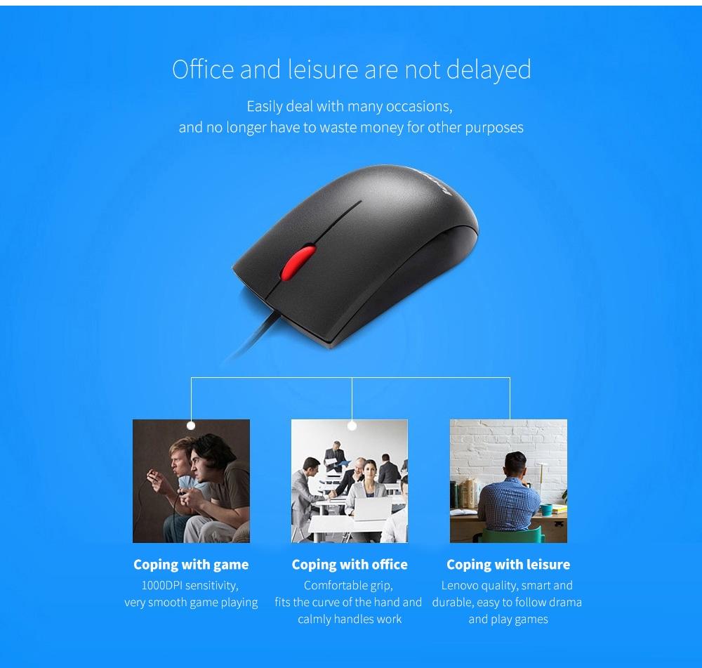 Lenovo Проводная игровая офисная мышь M120