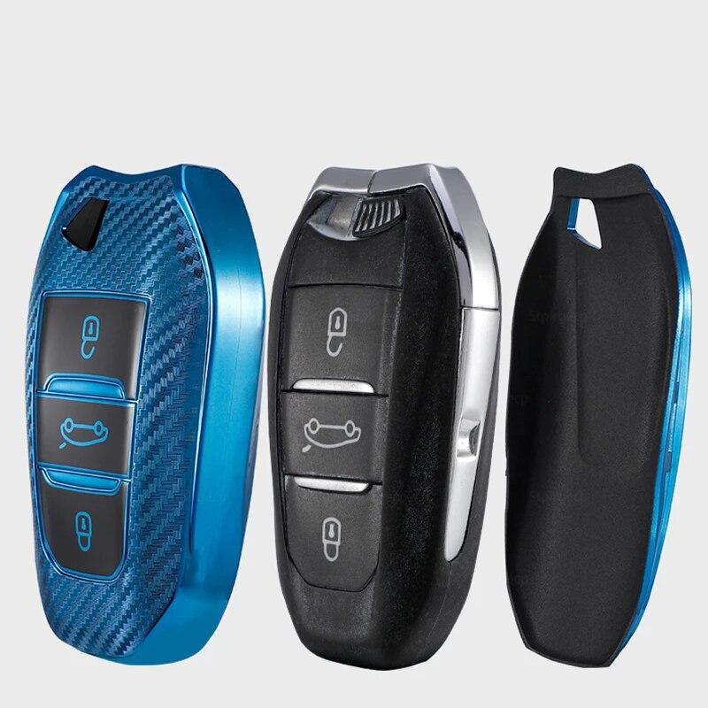 Новый мягкий чехол для ключей из ТПУ, полное покрытие для Peugeot 308 408 508 2008 3008 4008 5008 Citroen C4 C4L C6 C3-XR аксессуары Smart Shell