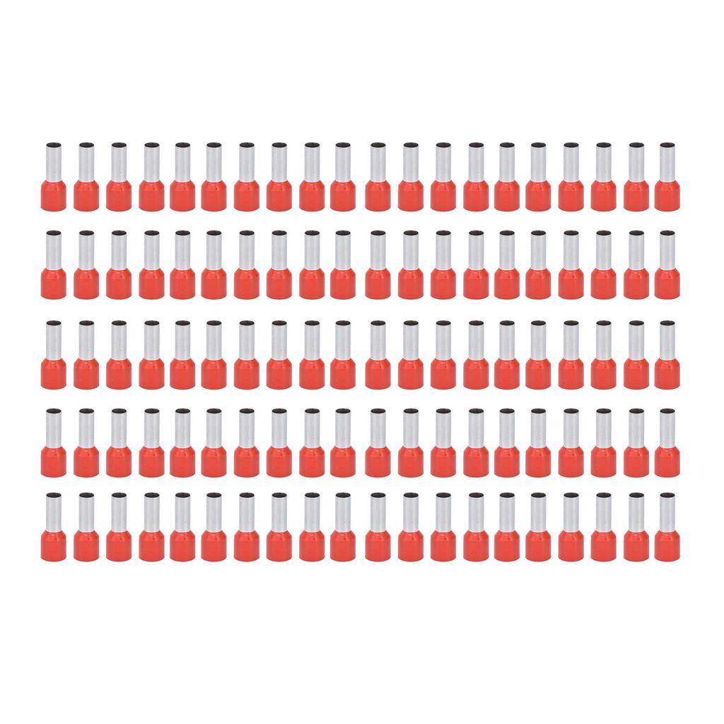100 шт. изолированный круглый трубчатый медный обжимной соединитель для электрического провода 8AWG E10‑12