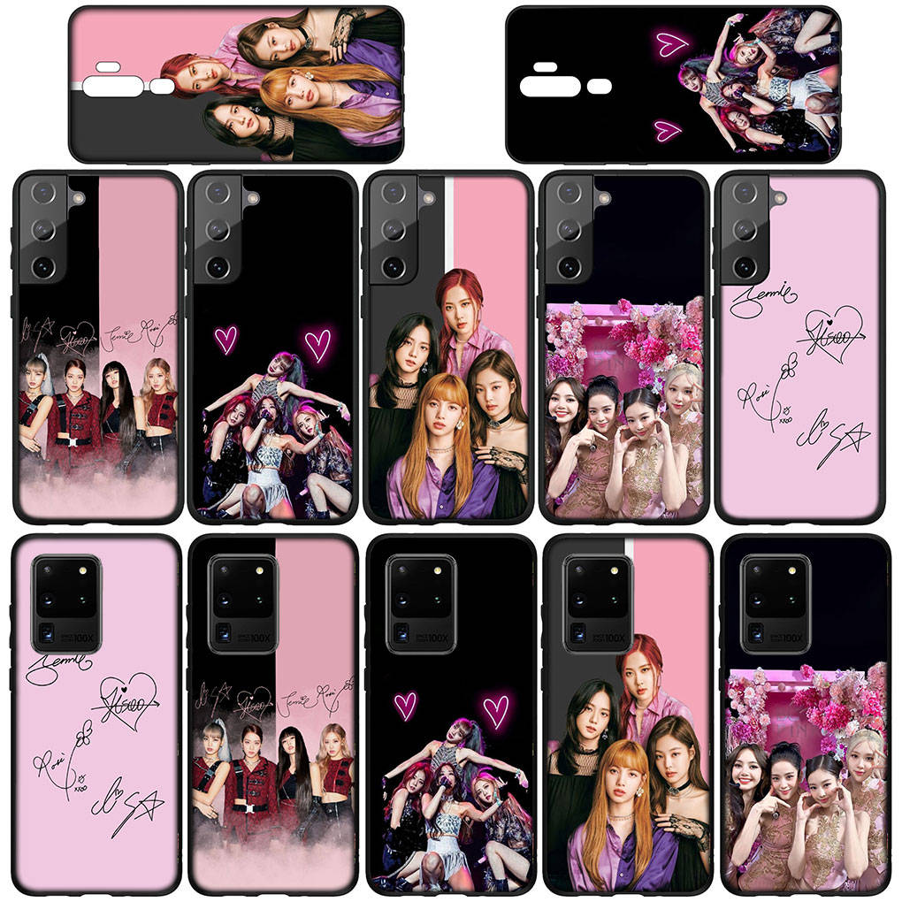 Для Samsung Galaxy S24 S23 iPhone 16 15 14 Xiaomi Redmi Note 13 12 11 10 8 Plus 9 Pro Max X XR чехол для телефона розовый корейский черный Kpop OPPO Huawei чехол