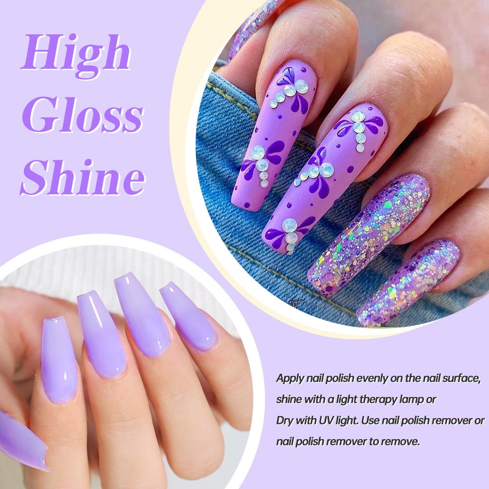 Лак для ногтей Гель-фототерапия Гель-фиолетовый лак для ногтей