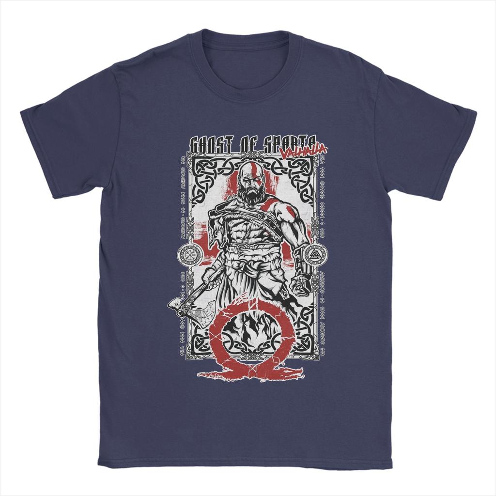 Ghost of Valhalla God of War Unisexs T Shirt Funny Tee Shirt Short Sleeve Crew Neck TShirt Cotton Summer Tops