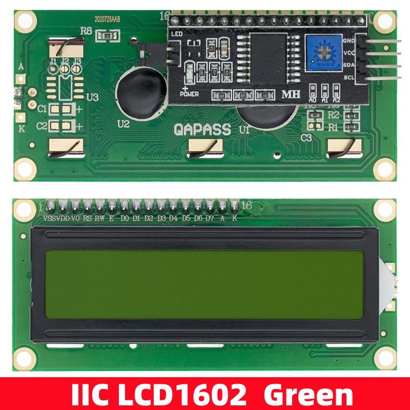 LCD1602 1602 LCD Module Blue / Yellow Green Screen 16x2 Character LCD Display PCF8574T PCF8574 IIC I2C Interface 5V for Arduino