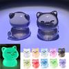 10 Colourful Lucky Kittens Glow In The Dark Mini Black Cats Home Decor Decorative Figurines Miniature Desk Decoration