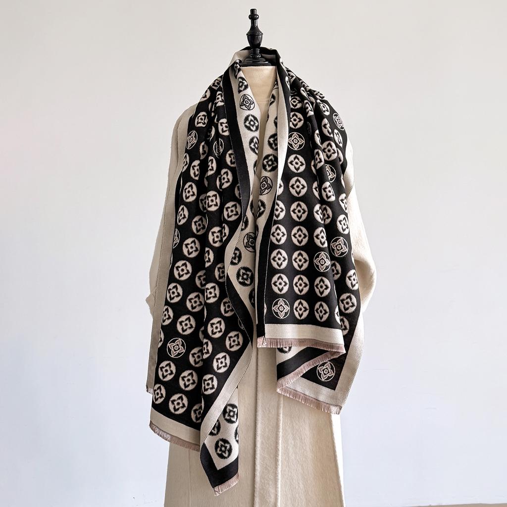 Luxury Winter Scarf Women Cashmere Warm Pashmina Brand Foulard Female Shawls Wraps Thick Soft Bufanda Poncho Scarves Stole