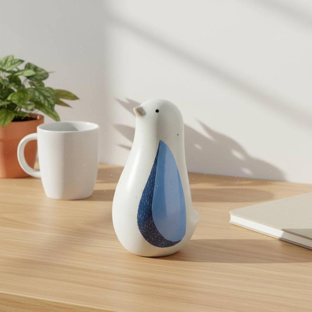 Ceramic Bird Figurine Gift Idea Ornament Modern Style