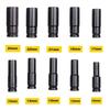10PC Driven Deep Impact Wrench, Socket Adapter 10mm-24mm Hexagonal Socket Electric Wrench