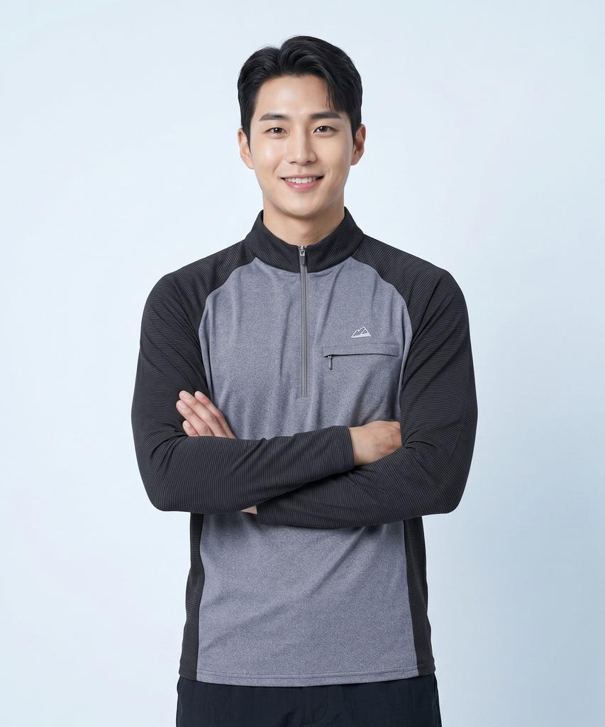 EXTRASPORTY Ocean Blue Men'S Cooling Zip-Up T-Shirt 4 Colors