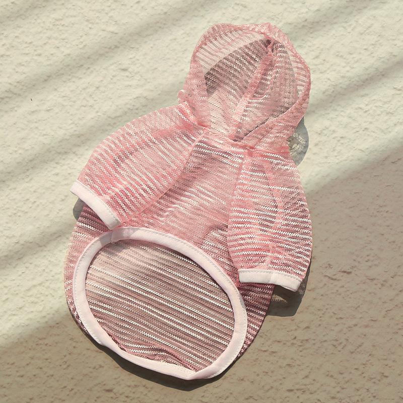 Весна и Лето Прозрачная Рубашка Одежда Собака Солнцезащитная Одежда Одежда для Кошек Жилет Питомец Маленькая Собака Принадлежности Сетка Марля