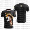 2026 New Arrivals Luffy cosplay T-shirt One Piece 3D printed Kids short-sleeved top Themed comic exhibition clothing